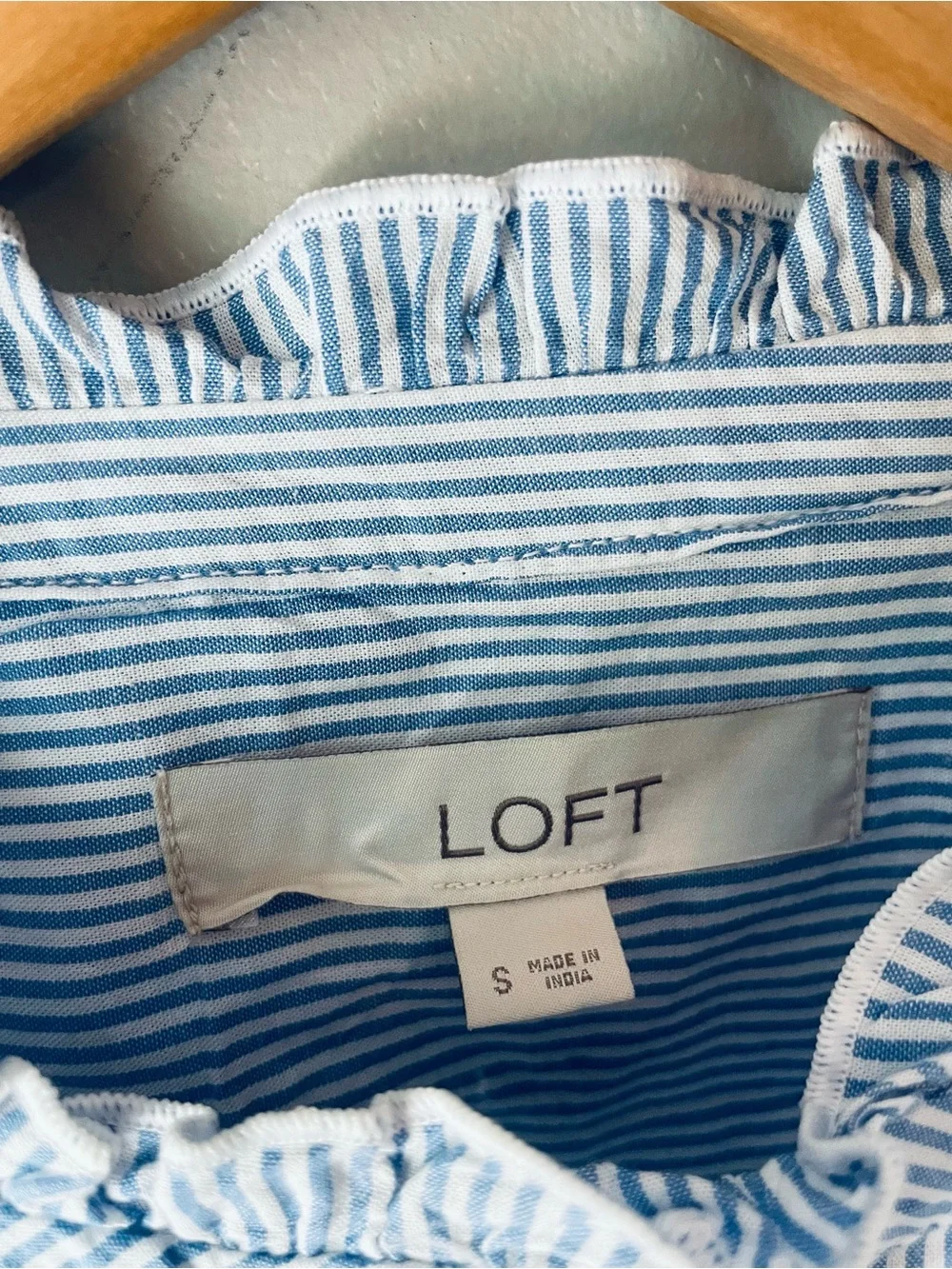 LOFT Eyelet Ruffle Top - Picture 3 of 7
